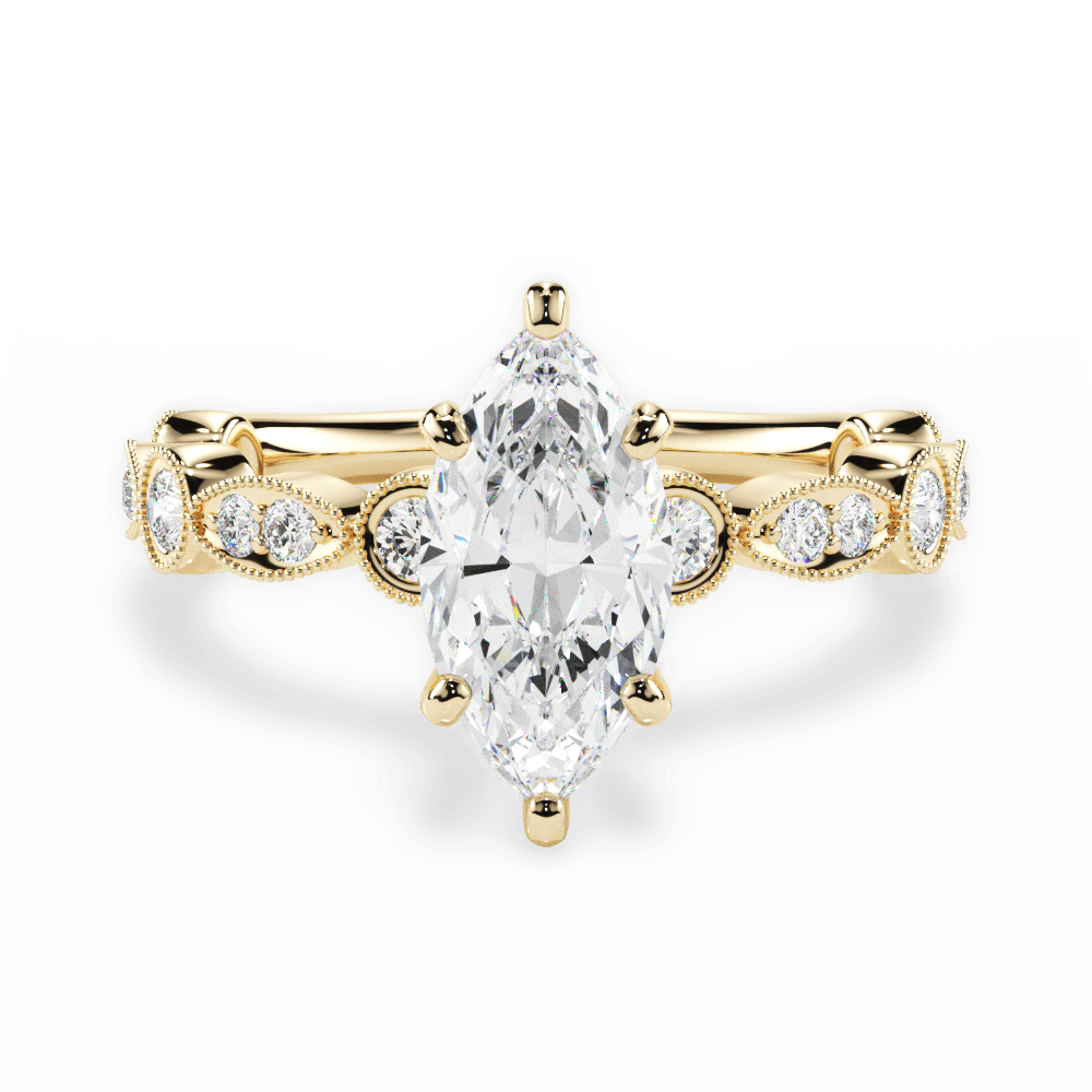 14kt Yellow Gold/18kt Yellow Gold/marquise/top