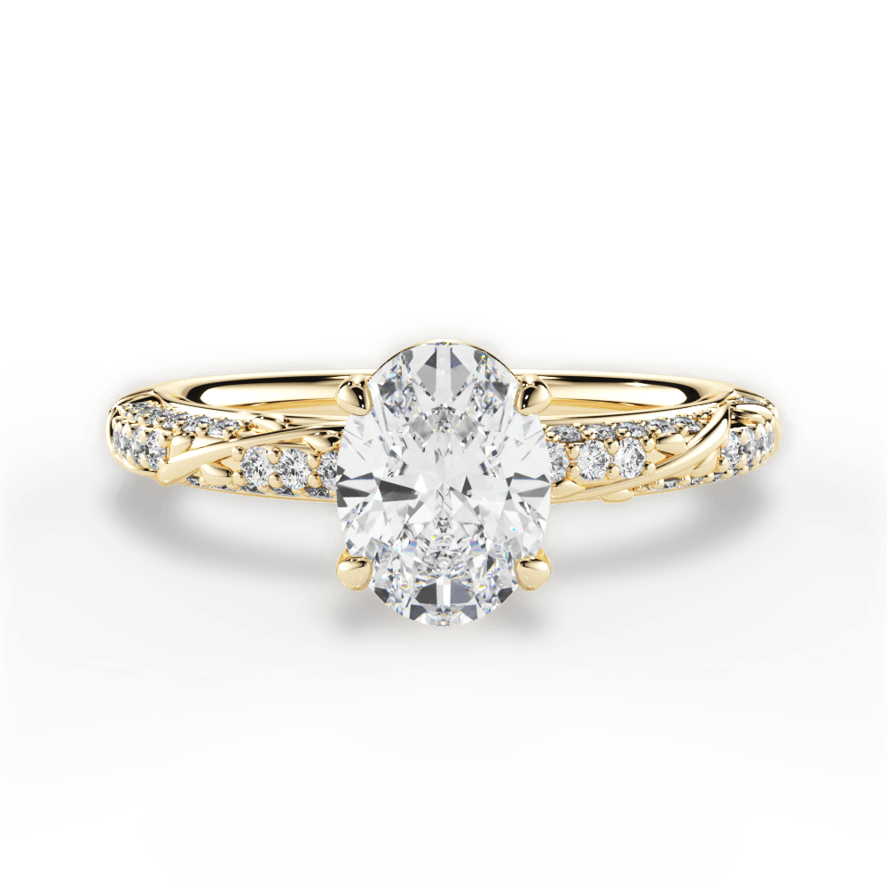 14kt Yellow Gold/18kt Yellow Gold/oval/top