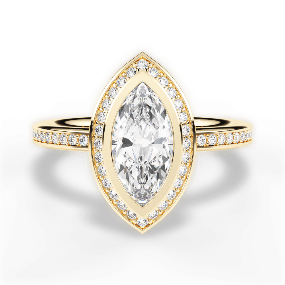 14kt Yellow Gold/18kt Yellow Gold/marquise/top