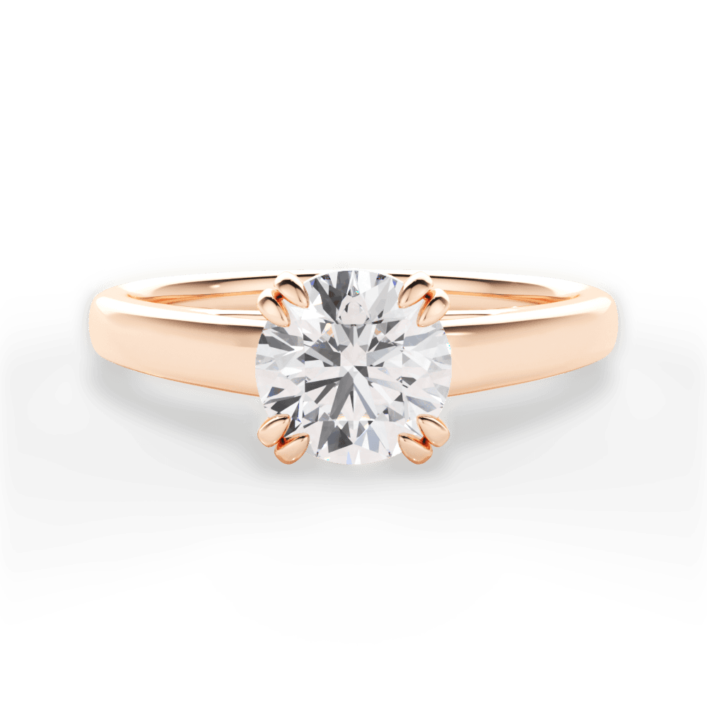 14kt Rose Gold/18kt Rose Gold/round/top