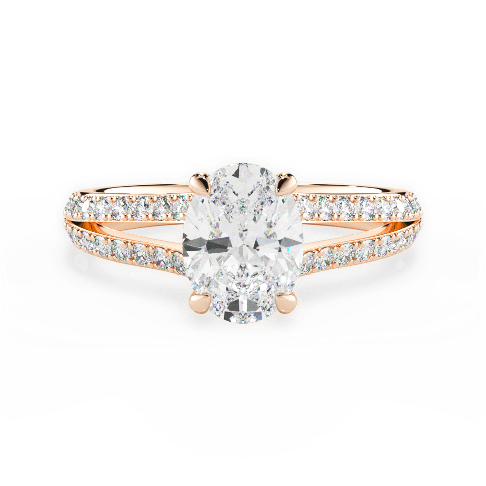 14kt Rose Gold/18kt Rose Gold/oval/top