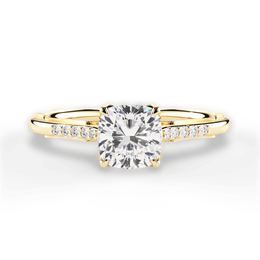 14kt Yellow Gold/18kt Yellow Gold/cushion/top