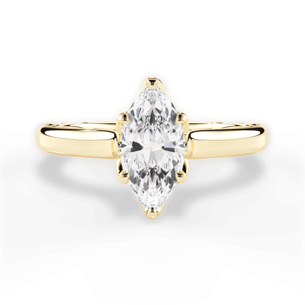 14kt Yellow Gold/18kt Yellow Gold/marquise/top