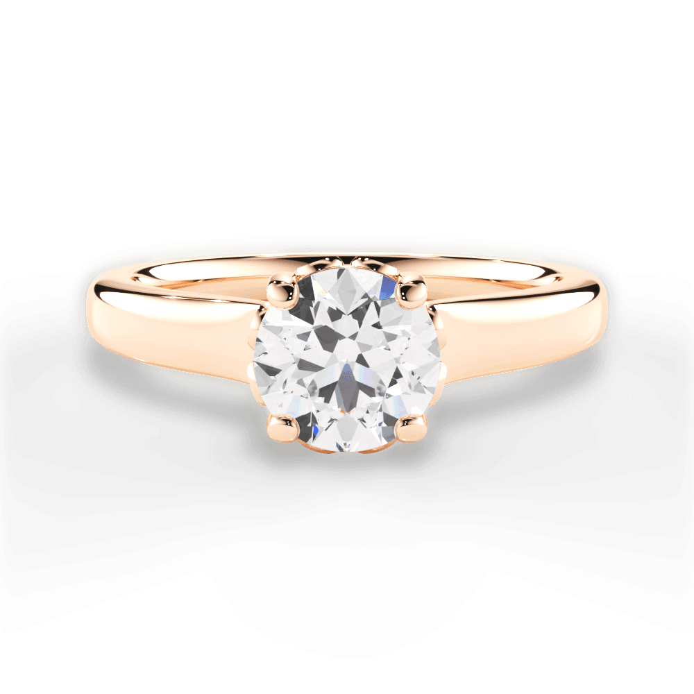 14kt Rose Gold/18kt Rose Gold/round/top