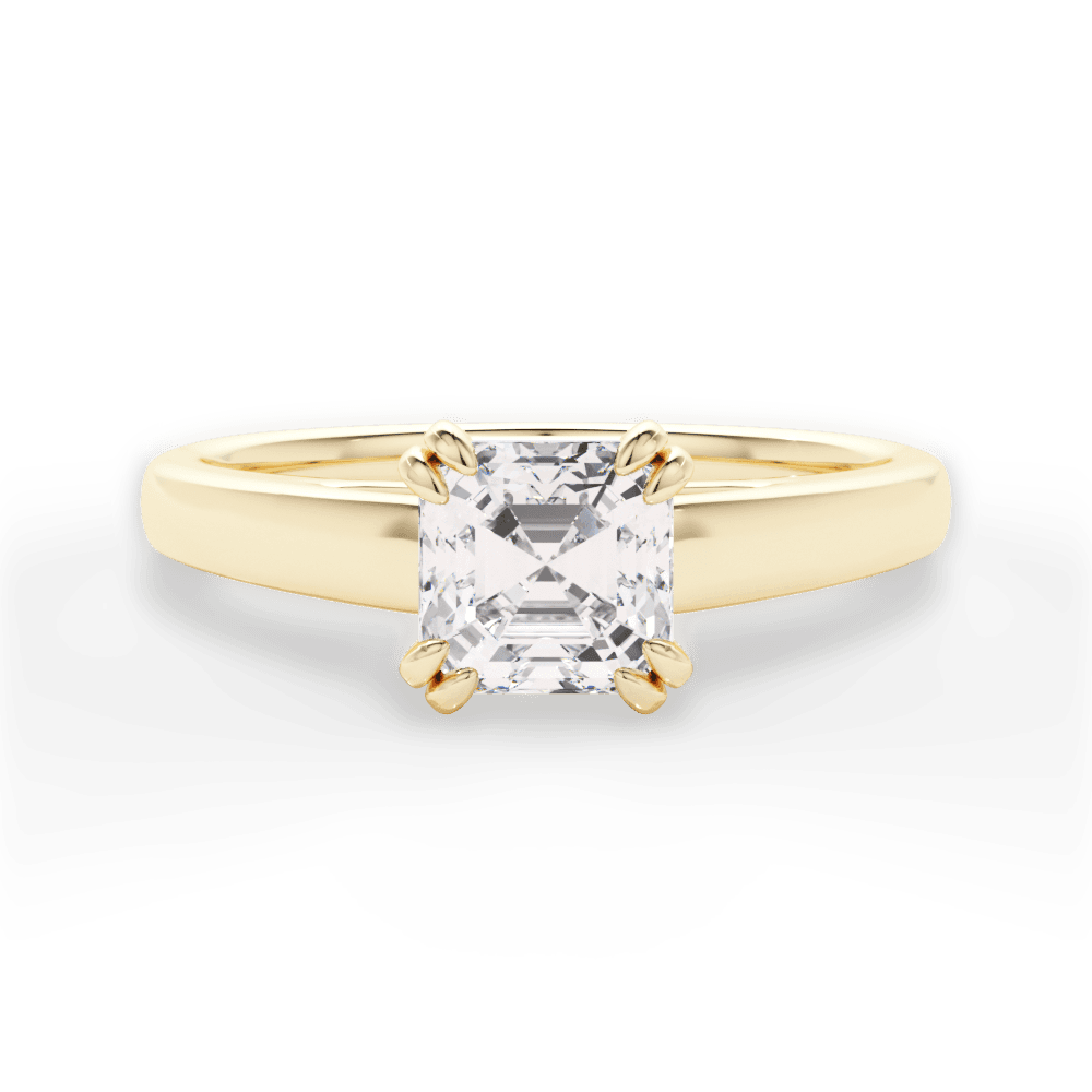 14kt Yellow Gold/18kt Yellow Gold/asscher/top