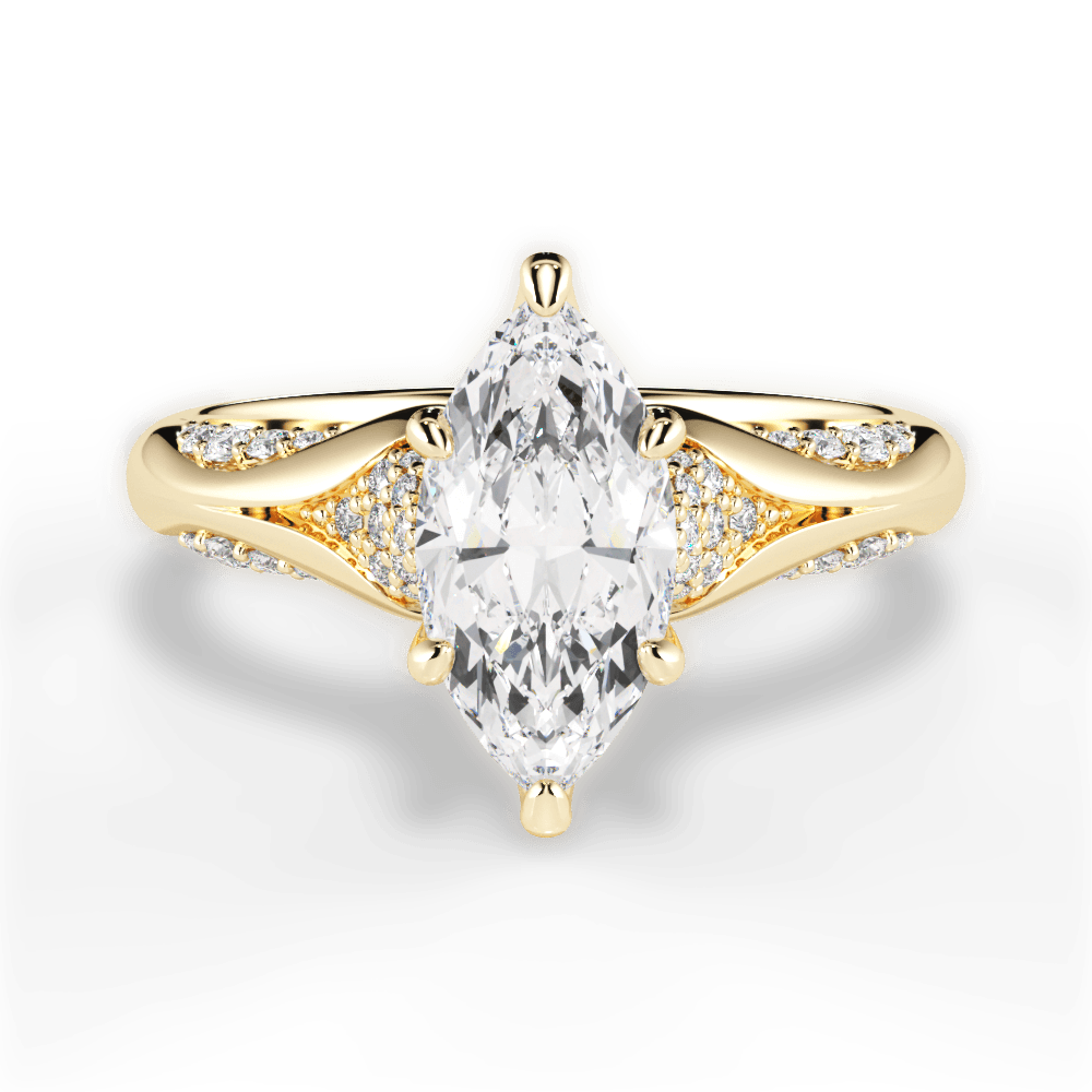 14kt Yellow Gold/18kt Yellow Gold/marquise/top