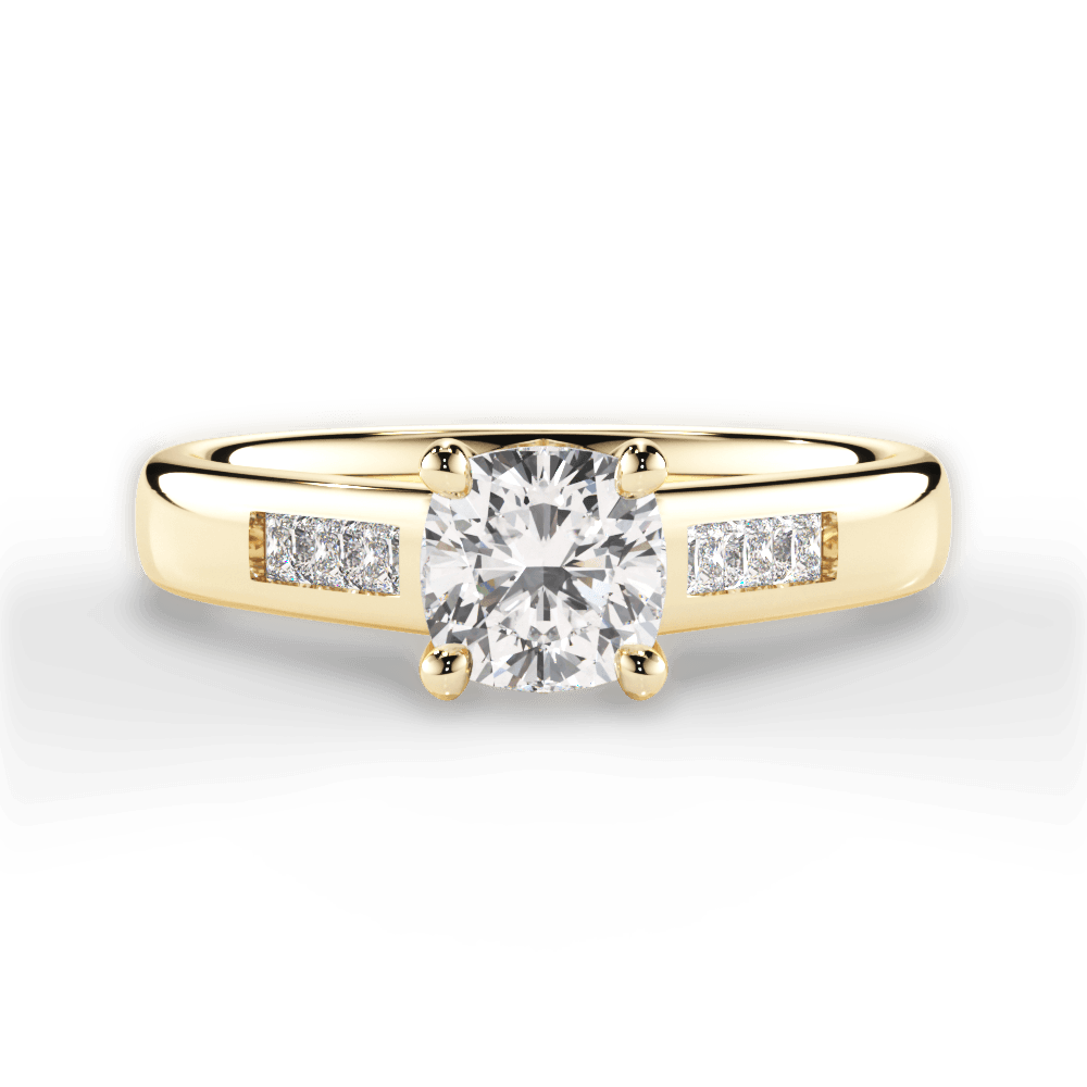 14kt Yellow Gold/18kt Yellow Gold/cushion/top