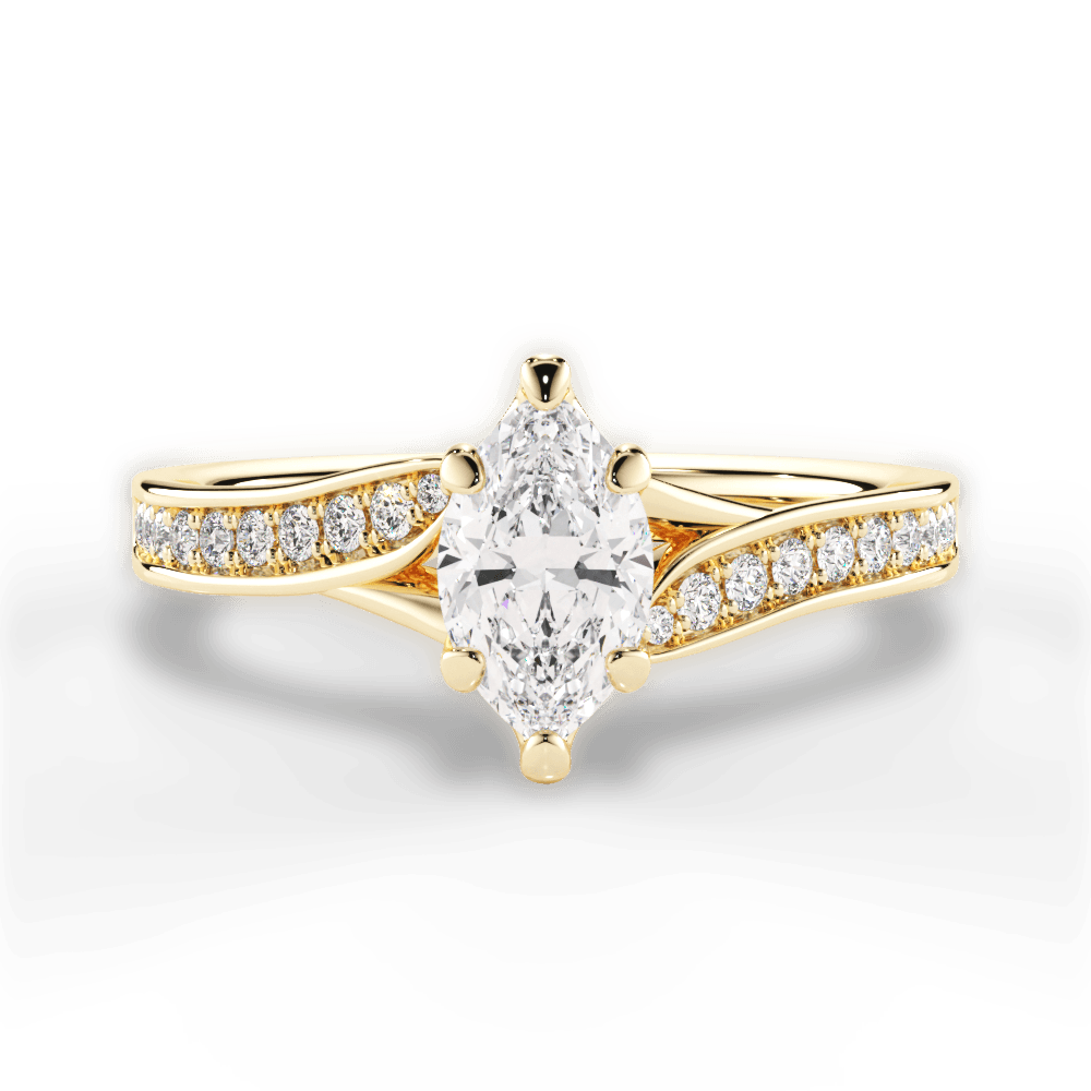 14kt Yellow Gold/18kt Yellow Gold/marquise/top