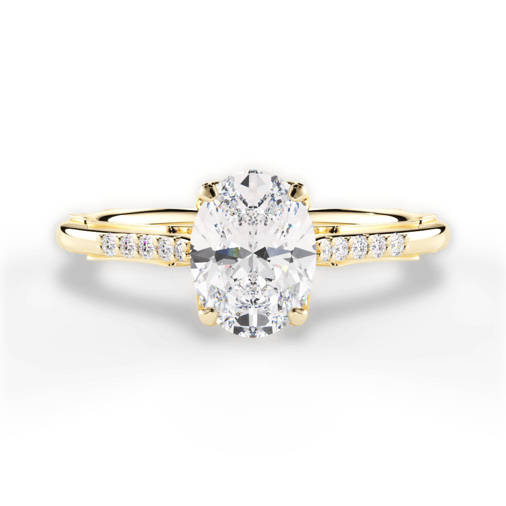 14kt Yellow Gold/18kt Yellow Gold/oval/top