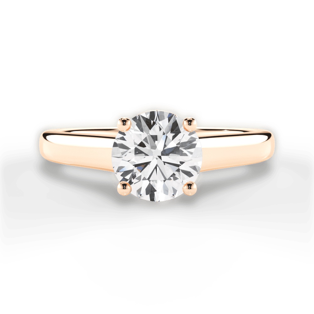 14kt Rose Gold/18kt Rose Gold/round/top