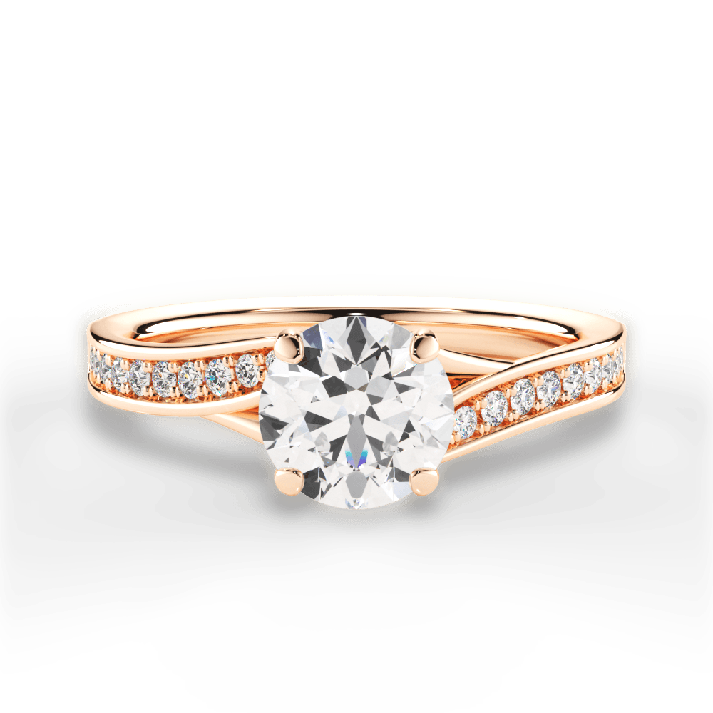 14kt Rose Gold/18kt Rose Gold/round/top