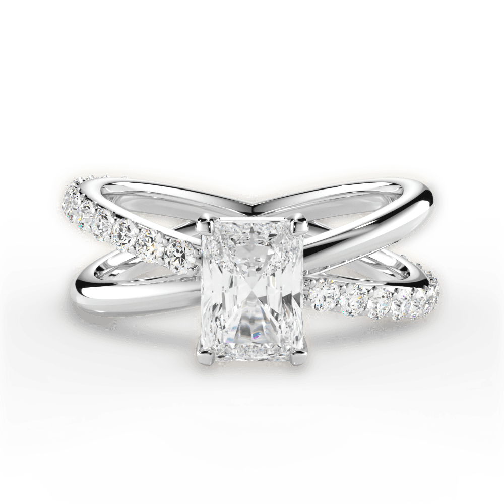 14kt White Gold/18kt White Gold/Platinum/radiant/top