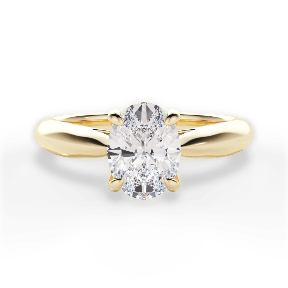 14kt Yellow Gold/18kt Yellow Gold/oval/top