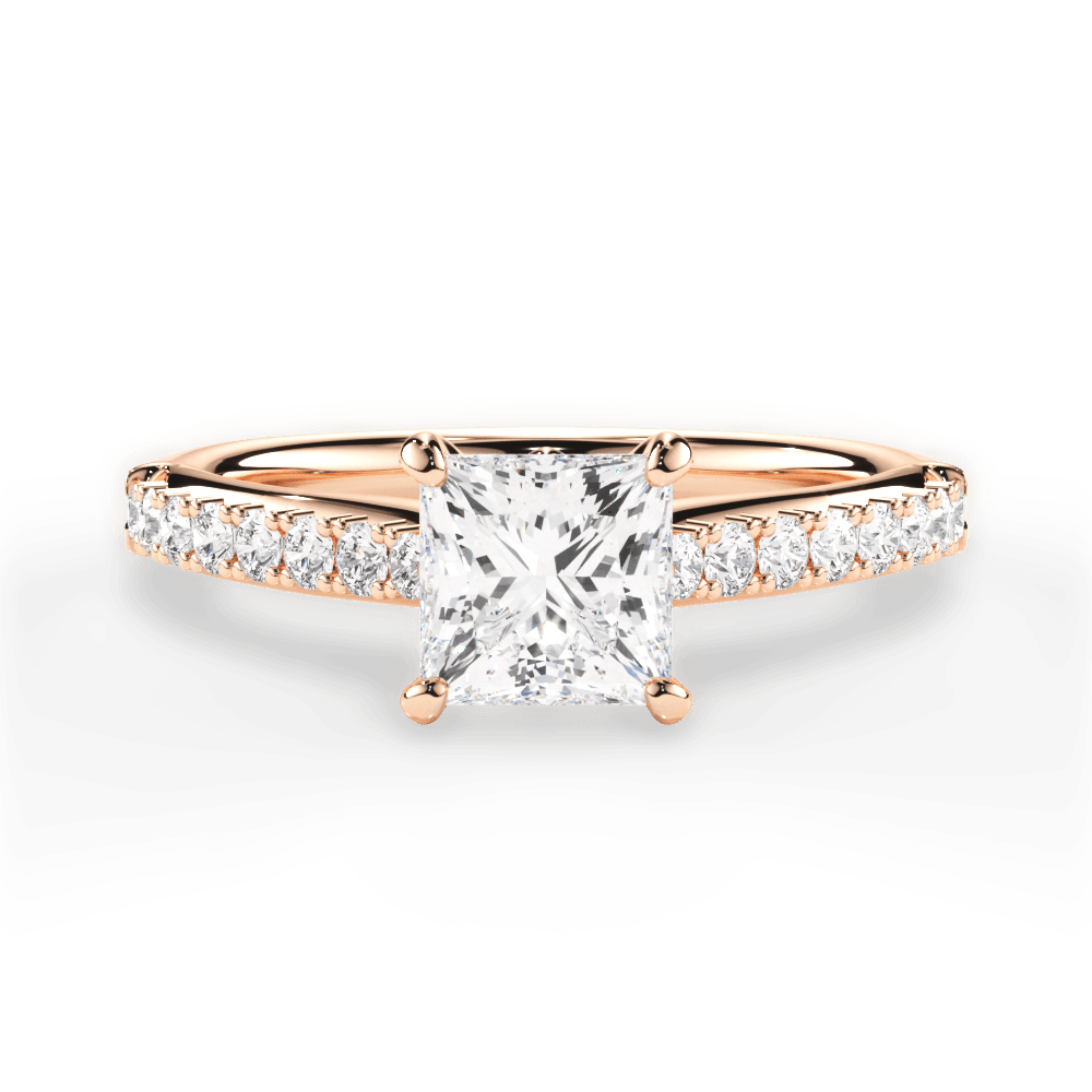 14kt Rose Gold/18kt Rose Gold/princess/top