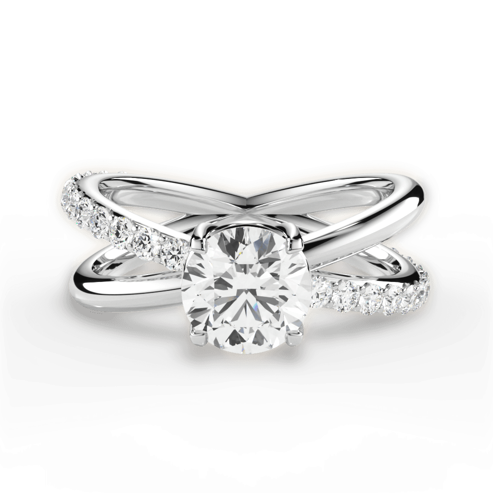 14kt White Gold/18kt White Gold/Platinum/round/top