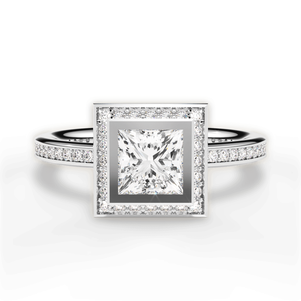 14kt White Gold/18kt White Gold/Platinum/princess/top