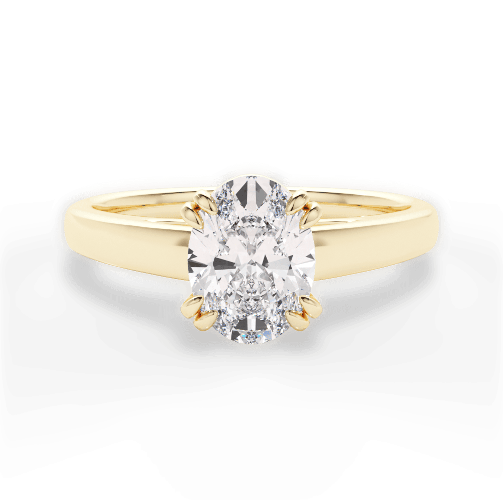 14kt Yellow Gold/18kt Yellow Gold/oval/top