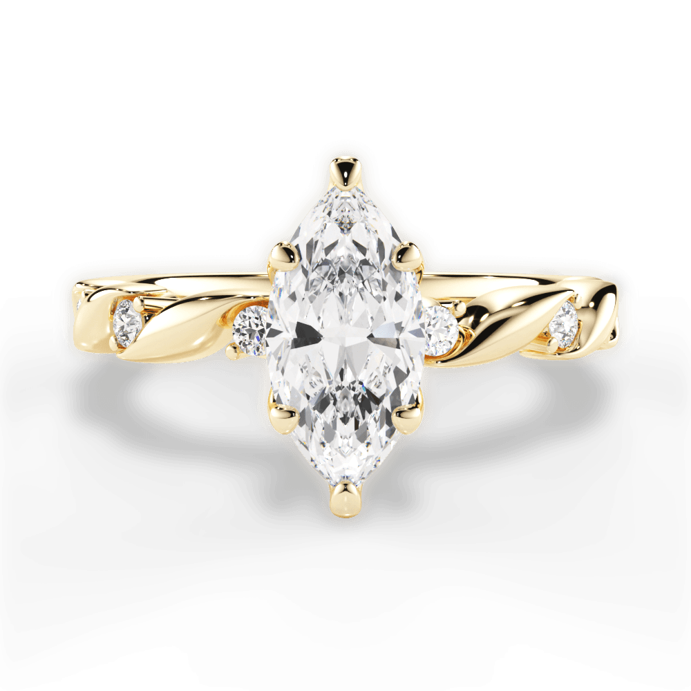 14kt Yellow Gold/18kt Yellow Gold/marquise/top