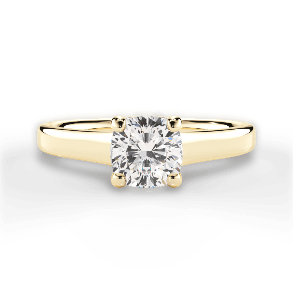 14kt Yellow Gold/18kt Yellow Gold/cushion/top