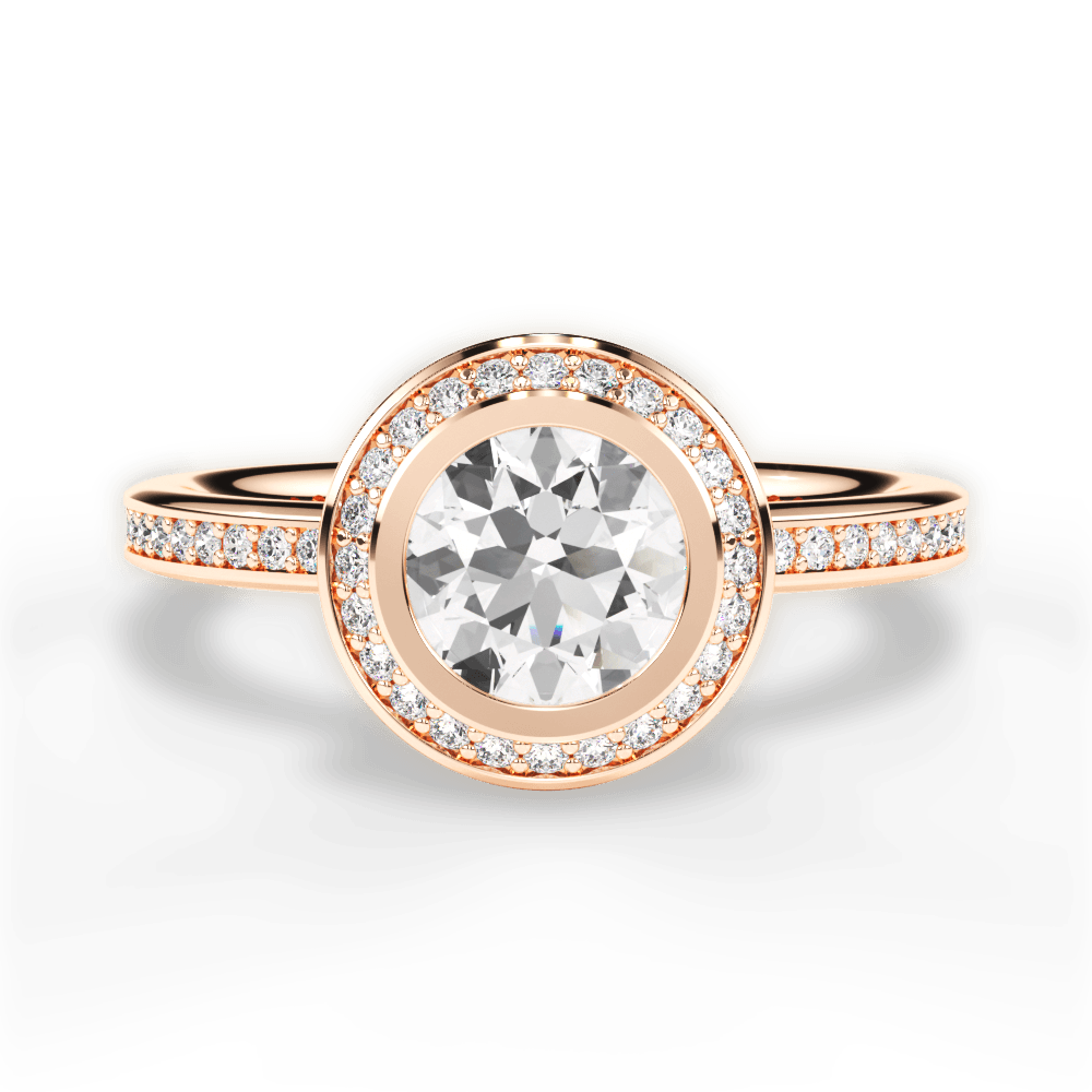 14kt Rose Gold/18kt Rose Gold/round/top