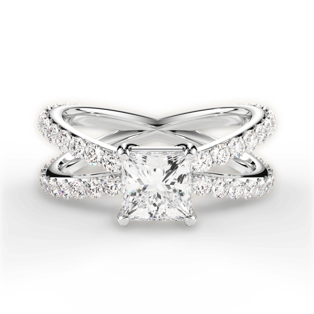 14kt White Gold/18kt White Gold/Platinum/princess/top