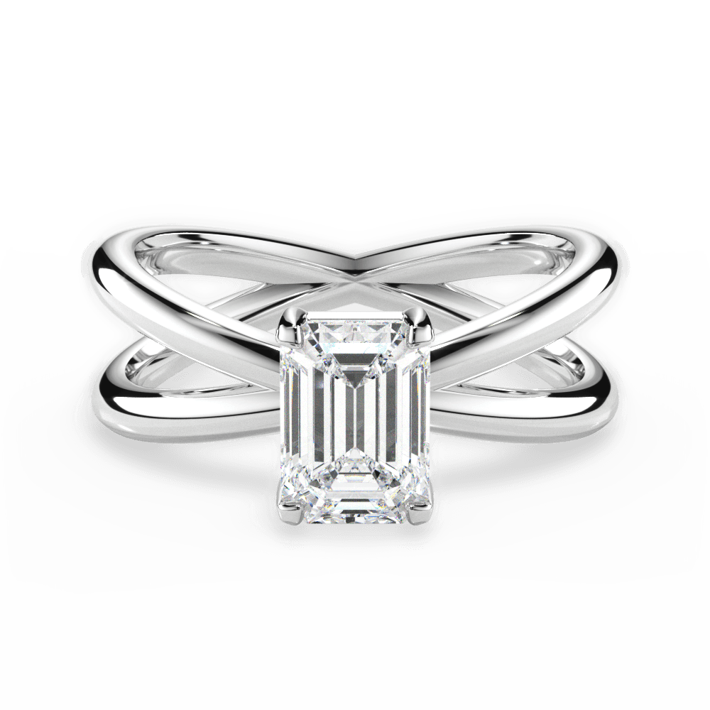 14kt White Gold/18kt White Gold/Platinum/emerald/top