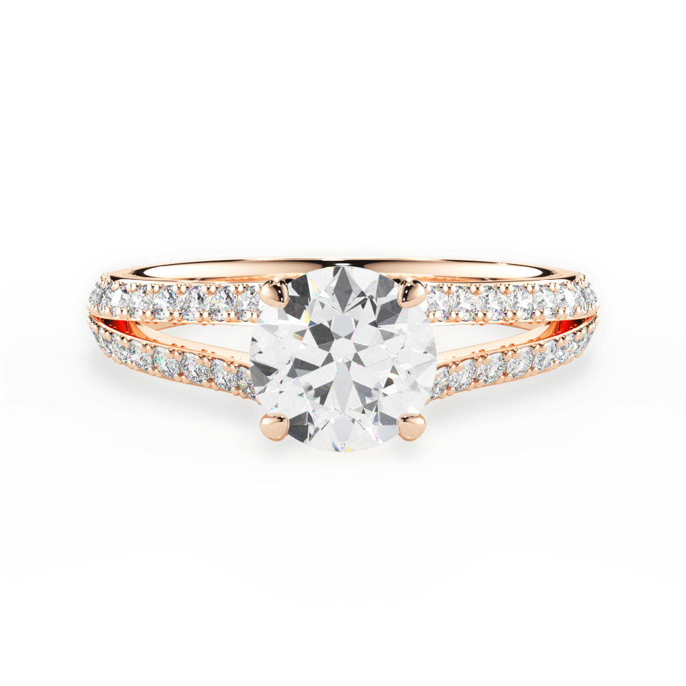 14kt Rose Gold/18kt Rose Gold/round/top