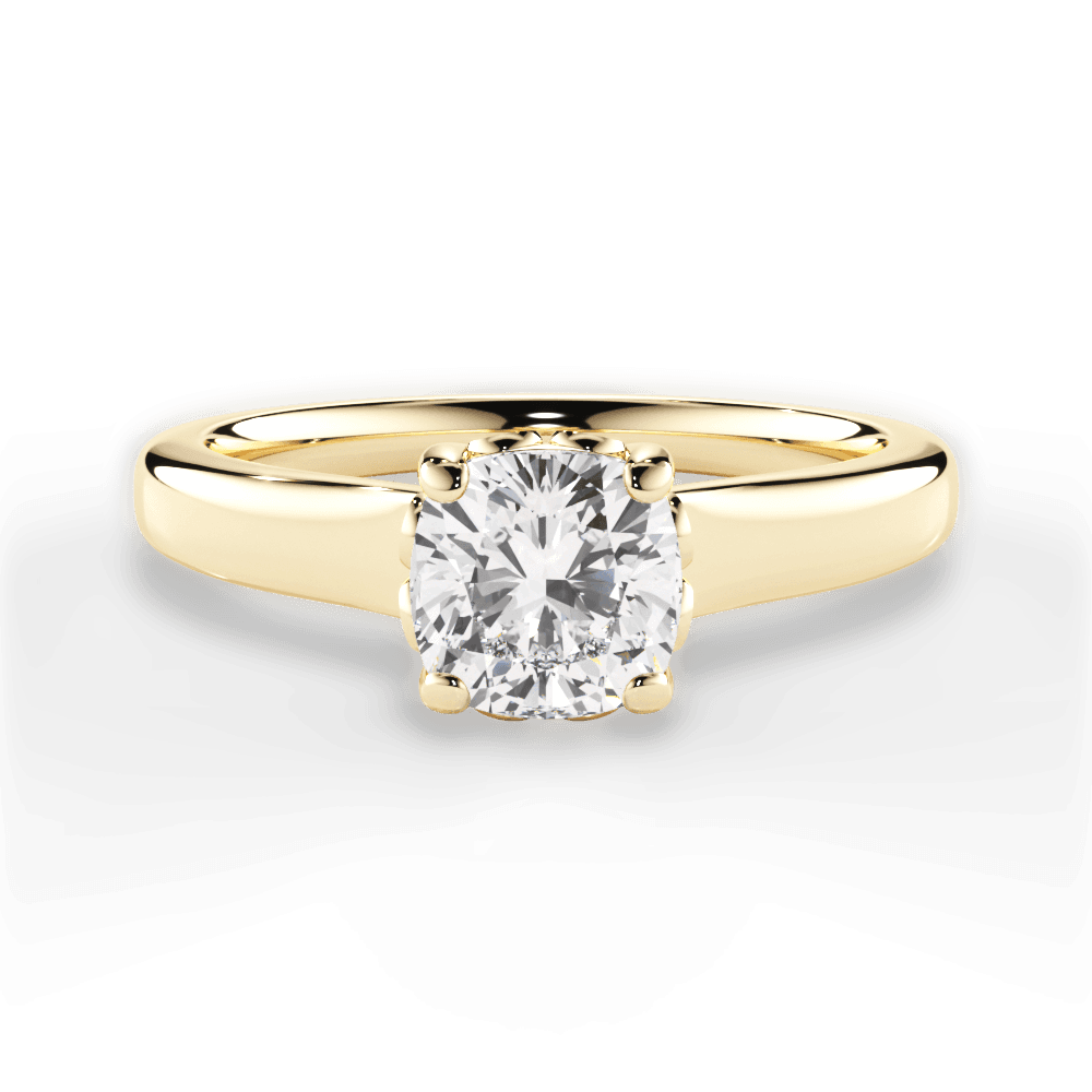 14kt Yellow Gold/18kt Yellow Gold/cushion/top