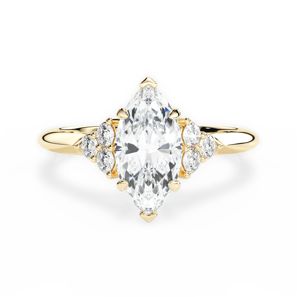 14kt Yellow Gold/18kt Yellow Gold/marquise/top