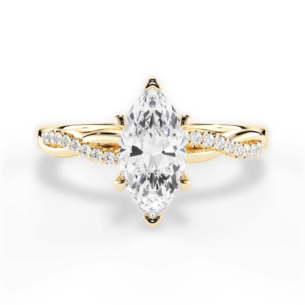 14kt Yellow Gold/18kt Yellow Gold/marquise/top