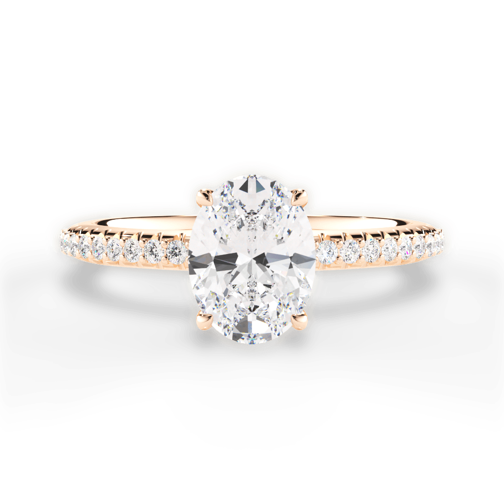 14kt Rose Gold/18kt Rose Gold/oval/top