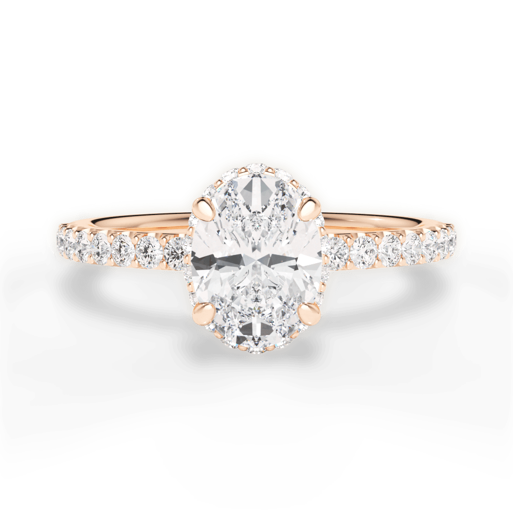 14kt Rose Gold/18kt Rose Gold/oval/top
