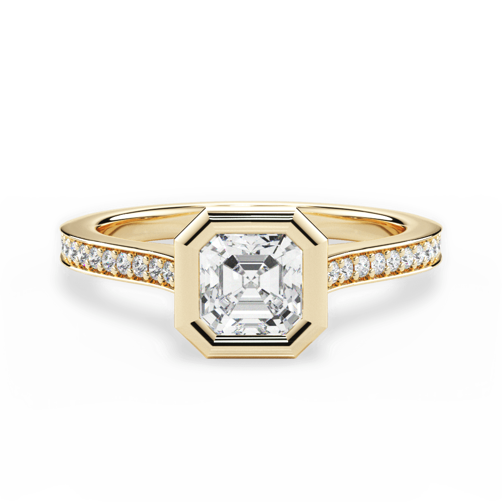 14kt Yellow Gold/18kt Yellow Gold/asscher/top