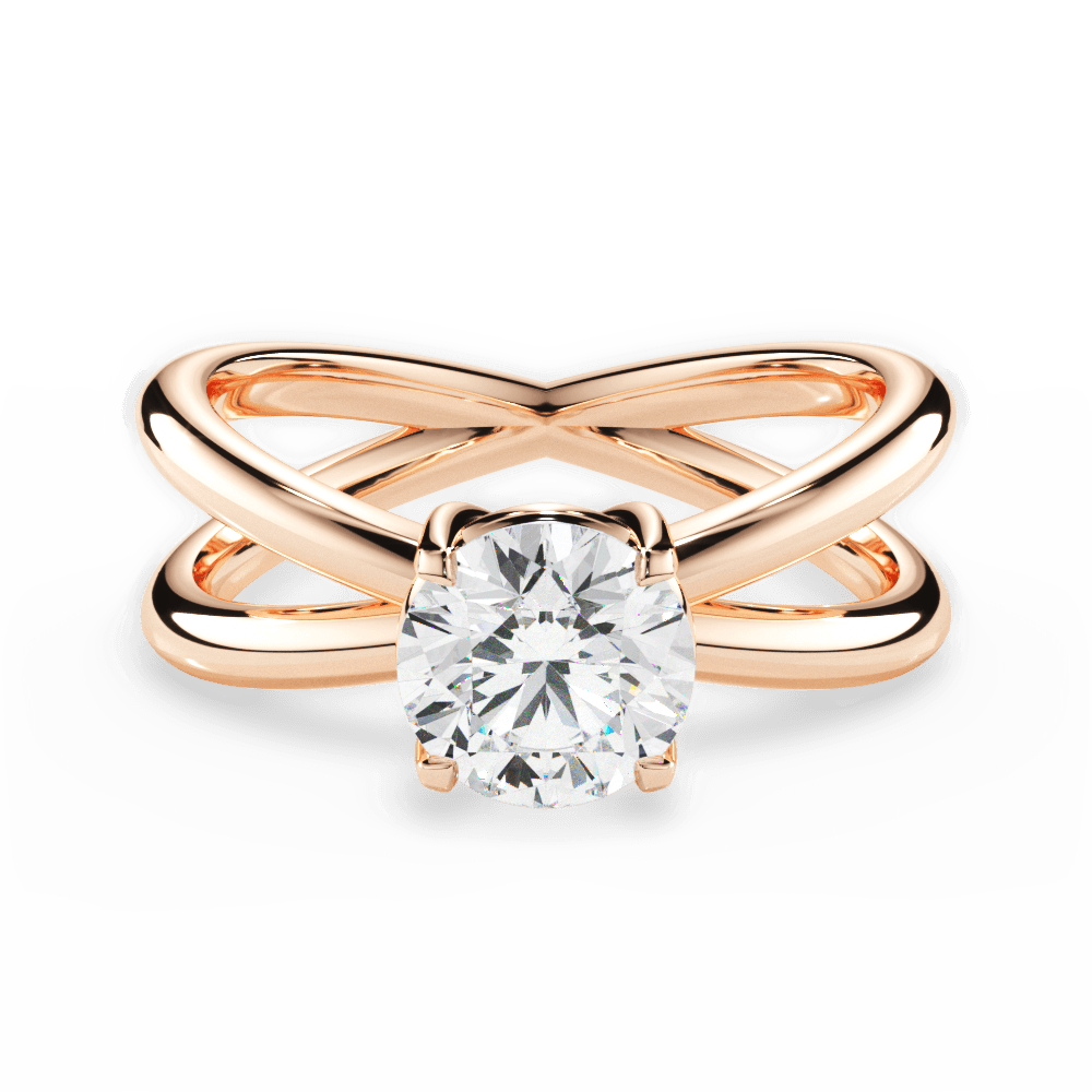 14kt Rose Gold/18kt Rose Gold/round/top