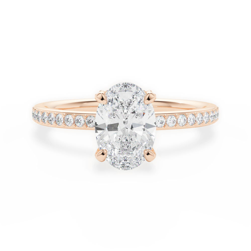14kt Rose Gold/18kt Rose Gold/oval/top