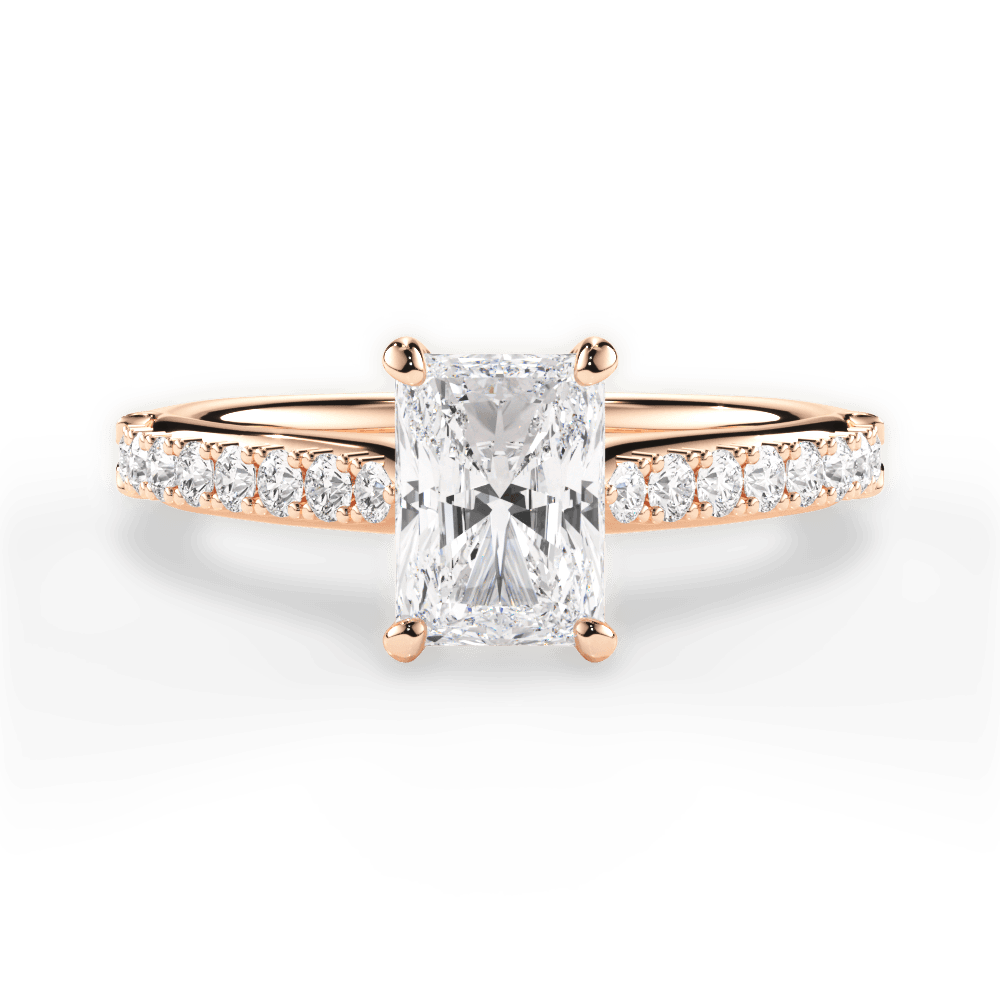 14kt Rose Gold/18kt Rose Gold/radiant/top