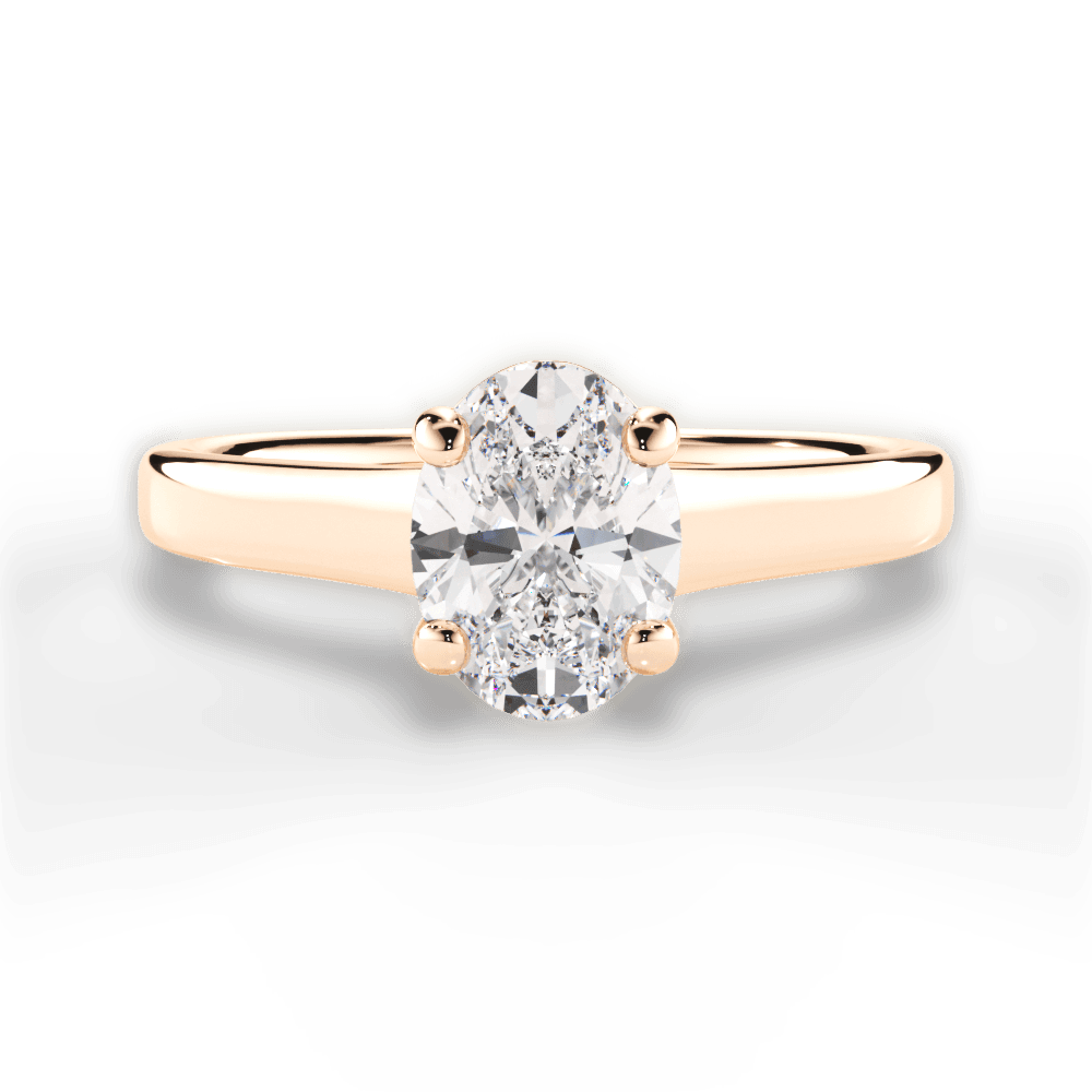 14kt Rose Gold/18kt Rose Gold/oval/top