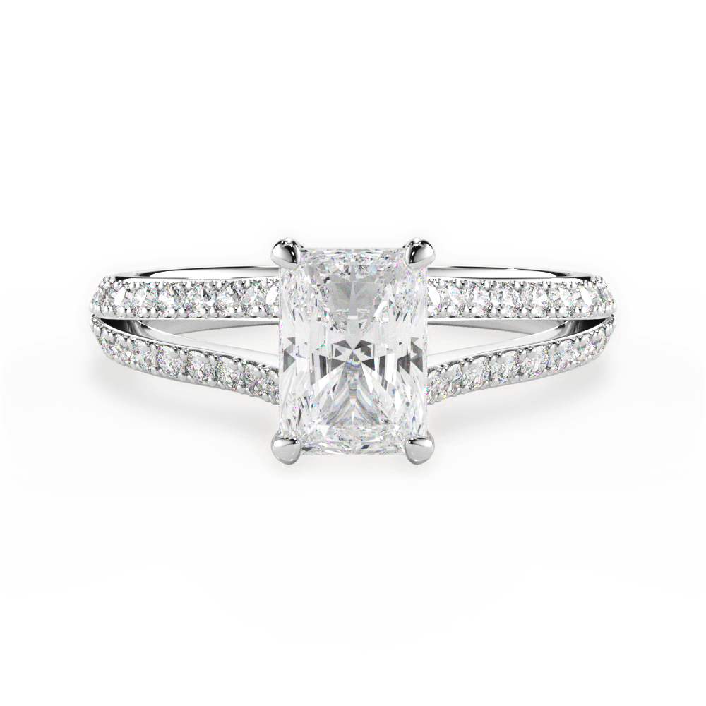 14kt White Gold/18kt White Gold/Platinum/radiant/top