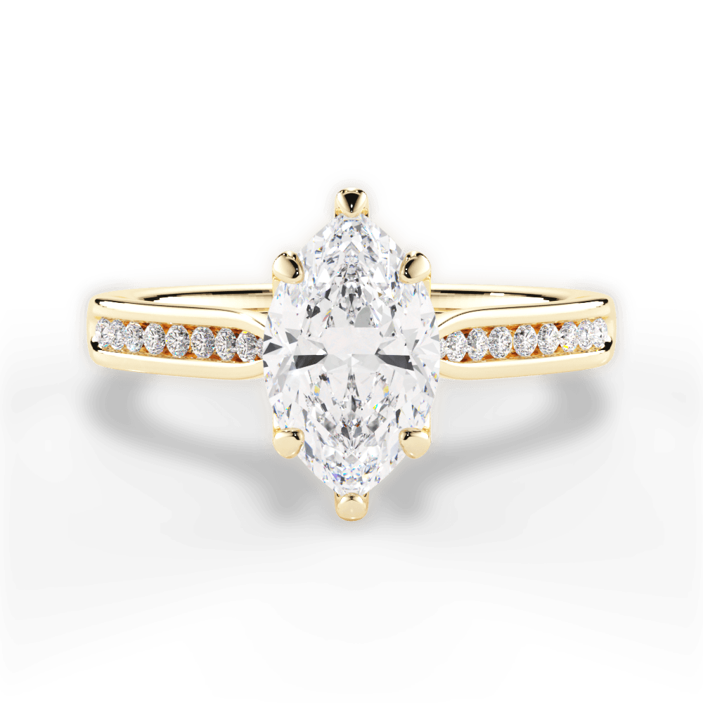 14kt Yellow Gold/18kt Yellow Gold/marquise/top