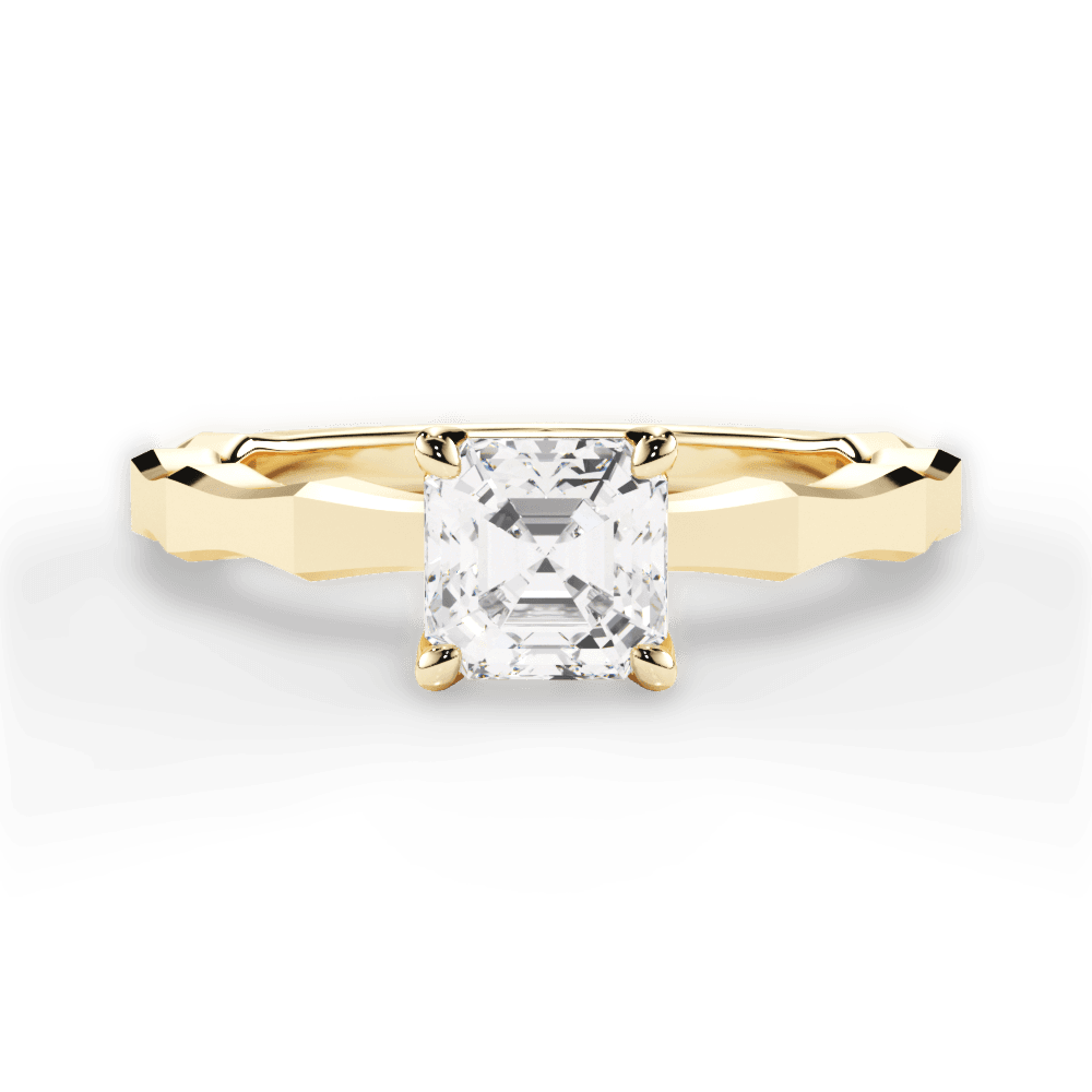 14kt Yellow Gold/18kt Yellow Gold/asscher/top