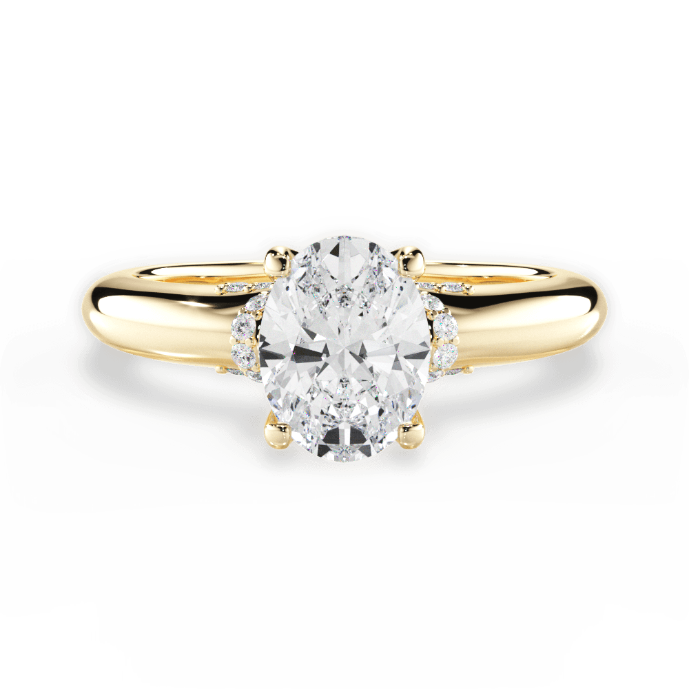 14kt Yellow Gold/18kt Yellow Gold/oval/top