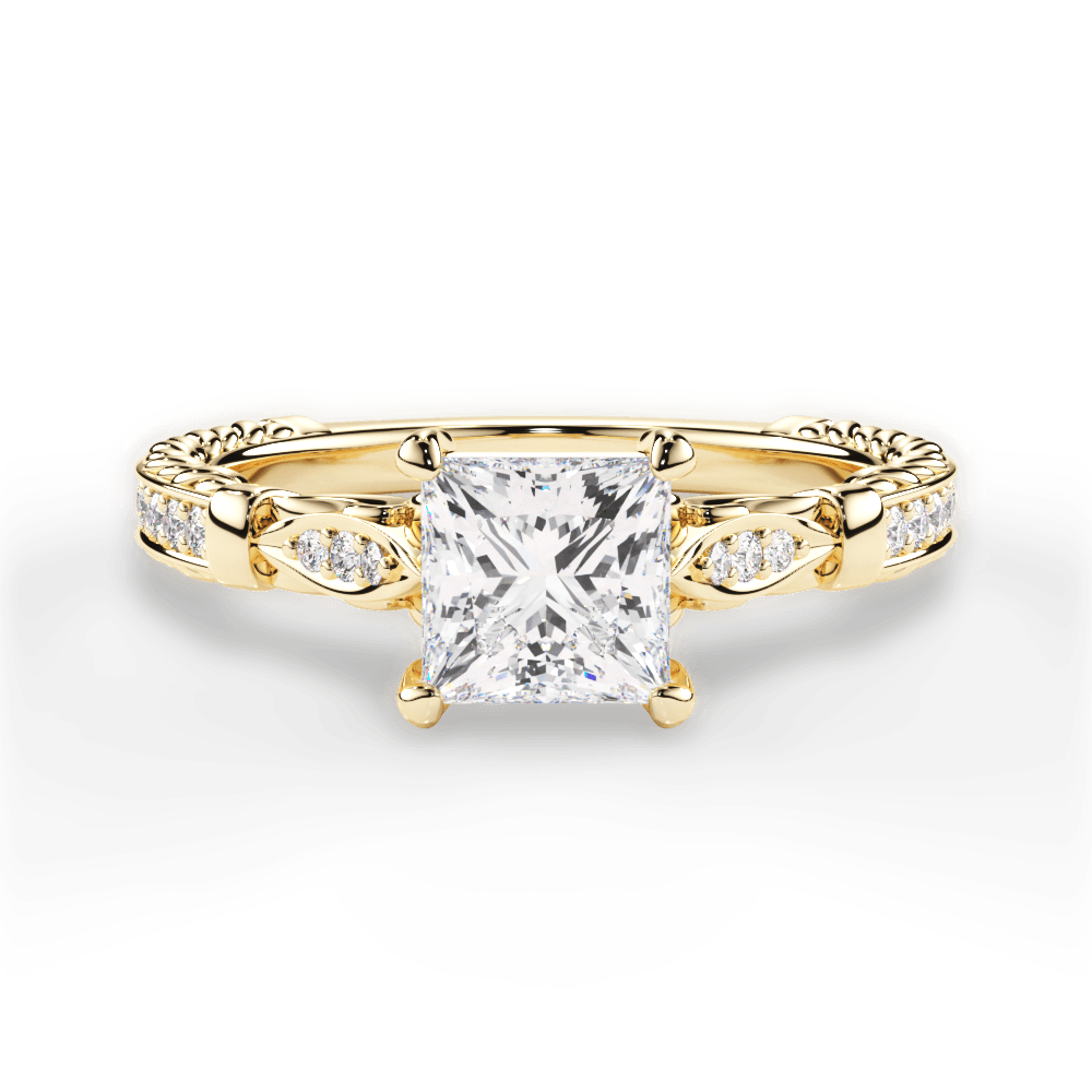 14kt Yellow Gold/18kt Yellow Gold/princess/top