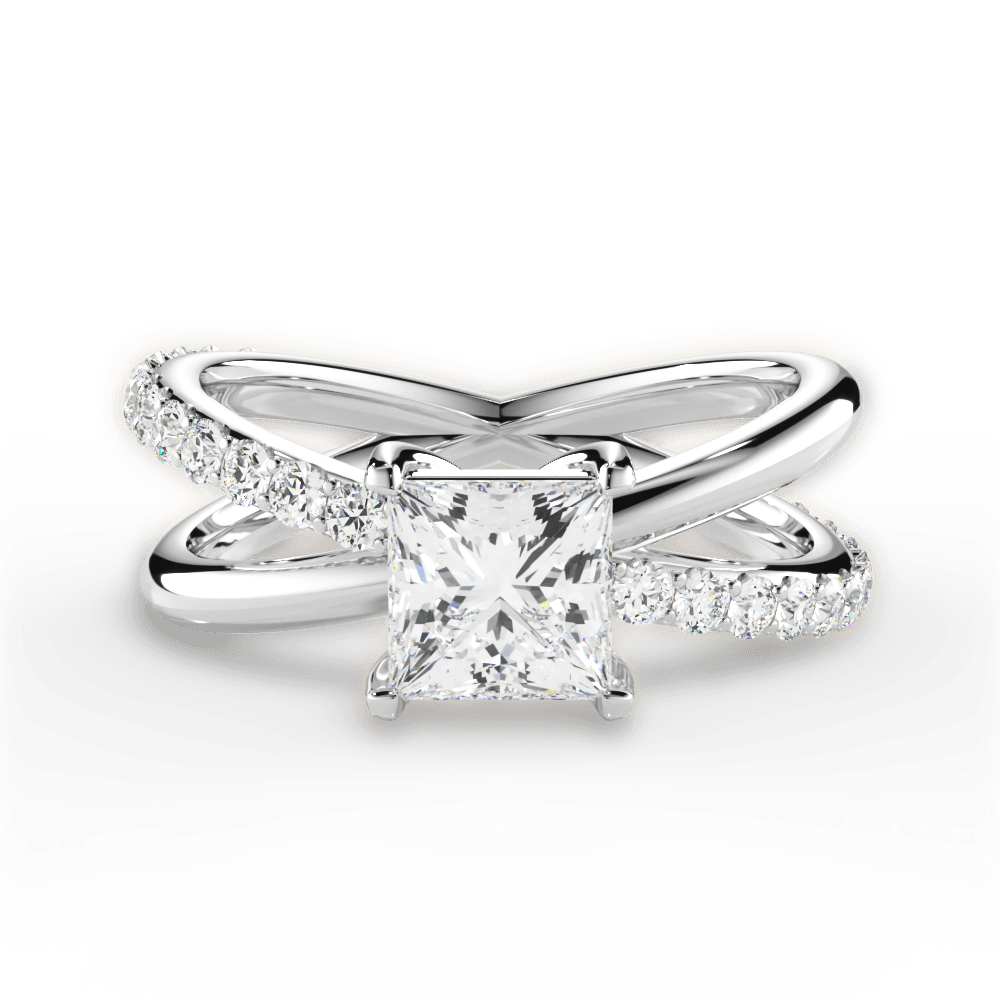 14kt White Gold/18kt White Gold/Platinum/princess/top