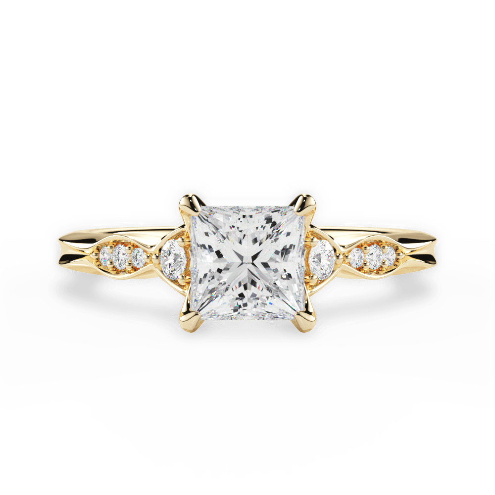 14kt Yellow Gold/18kt Yellow Gold/princess/top