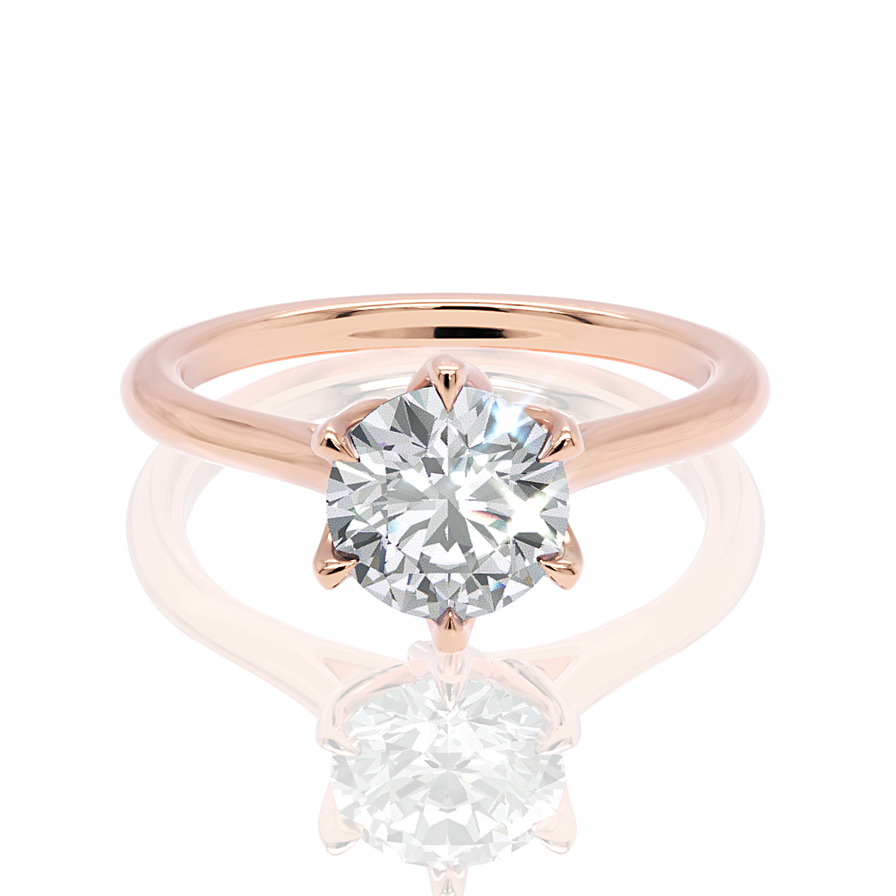 18kt rose gold/round/top