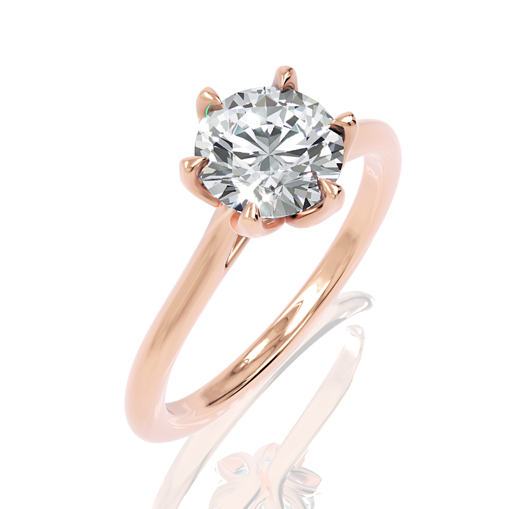 18kt rose gold/round/side