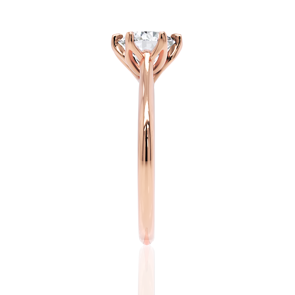 18kt rose gold/round/perspective