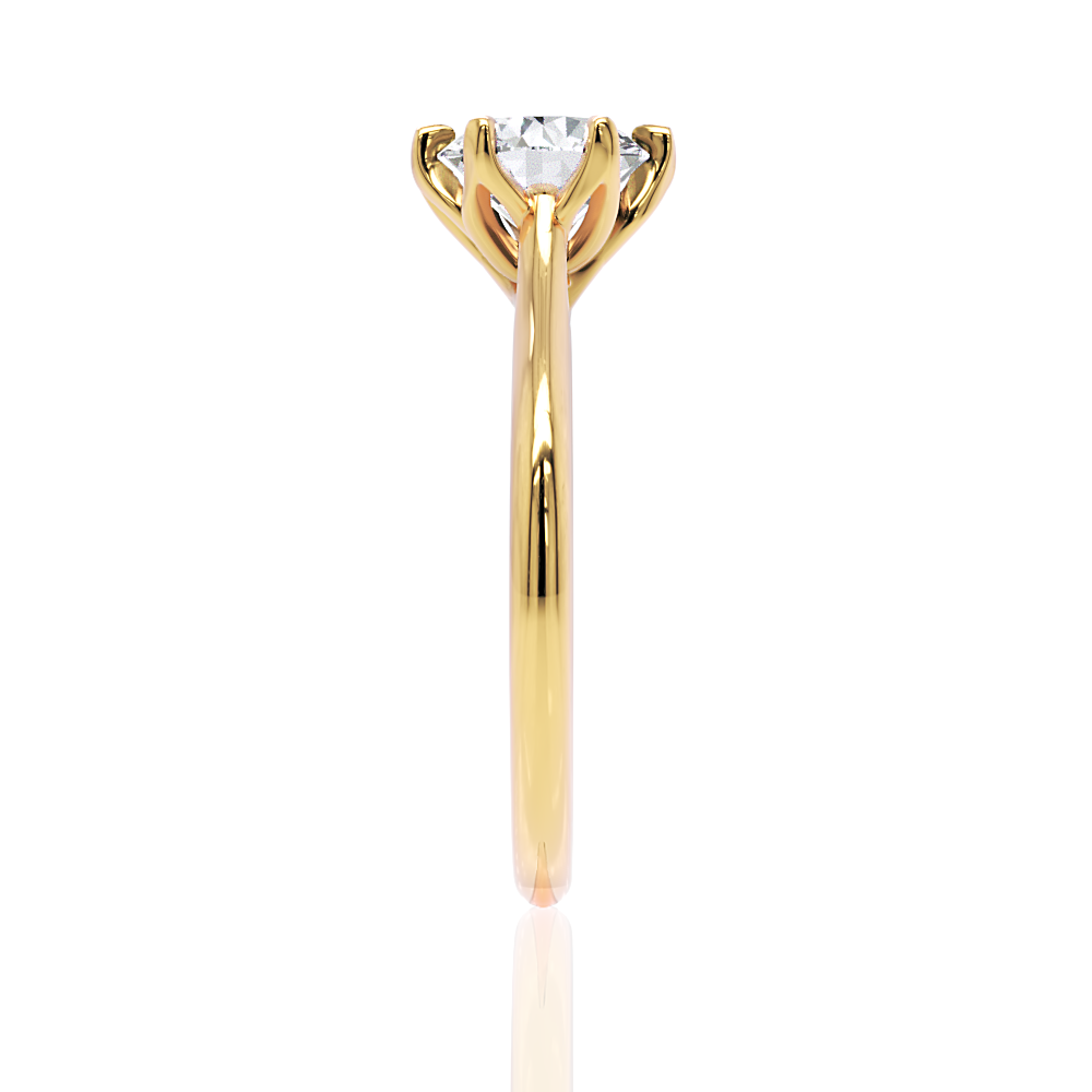 18kt yellow gold/round/perspective
