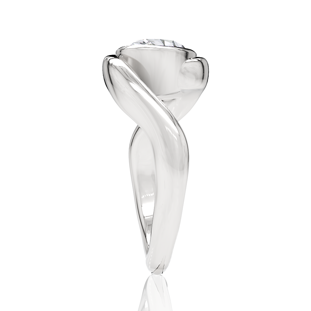 14kt white gold/18kt white gold/platinum/oval/perspective