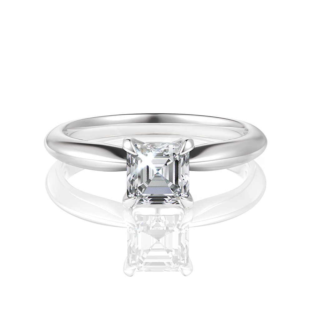 14kt white gold/18kt white gold/platinum/asscher/top